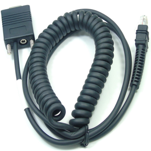 Câble de scanner de codes-barres noir 3m enroulé RJ45 vers RS232 pour Zebra - Product Image 5