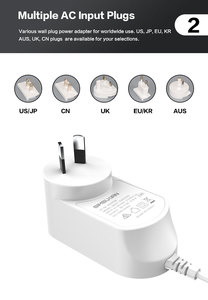 Simsukian Phổ Cung Cấp Điện 100 240V AC DC <span class=keywords><strong>Adapter</strong></span> 1A 3A 4V 9V 18V <span class=keywords><strong>19V</strong></span> 20V 12V 48W 24V 2A Euro Anh Cắm GS LED Power <span class=keywords><strong>Adapter</strong></span> - Product Image 4