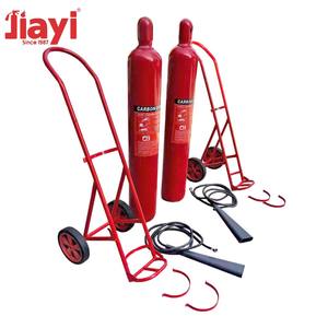 طفاية حريق محمولة بعجلات مركبة على عربة 10 من من نوع <span class=keywords><strong>CO2</strong></span> مع عجلات سهلة الحركة - Product Image 2