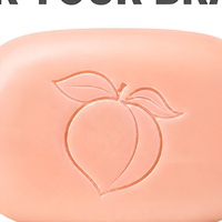 Savon artisanal parfum pêche, étiquette privée, emballage personnalisé avec logo pour les soins quotidiens du corps