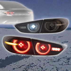 VLAND New Condition 12V Dynamic Welcome LED Luces traseras Lente transparente Rojo Amarillo para 2019-2023 <span class=keywords><strong>Mazda</strong></span> <span class=keywords><strong>3</strong></span> Axela <span class=keywords><strong>Sedan</strong></span> - Product Image 3
