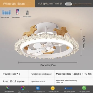 ไฟพัดลมติดเพดานแบบติดตั้งไฟ LED 3ใบพัดพร้อมรีโมทคอนโทรล DC Bldc สำหรับโรงแรมดีไซน์ทันสมัย - Product Image 5