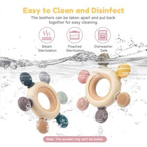 Juguetes sensoriales sin BPA <span class=keywords><strong>para</strong></span> niños y niñas de 0 a 6 meses, <span class=keywords><strong>regalos</strong></span> <span class=keywords><strong>para</strong></span> recién nacidos, mordedor, alimentación de bebés, producto <span class=keywords><strong>para</strong></span> masticar dentición, bebés - Product Image 3