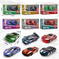 Ensemble promotionnel de voitures miniatures de course à rétrofriction en métal moulé sous pression 1:64, emballage en boîte couleur