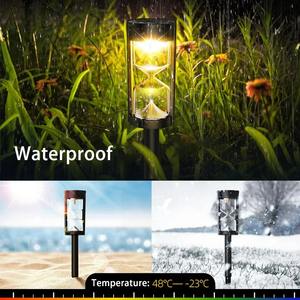 Lampe solaire en forme de sablier, étanche IP65, lumière de jardin à LED clignotante, pour aménagement paysager extérieur, jardin, patio - Product Image 5
