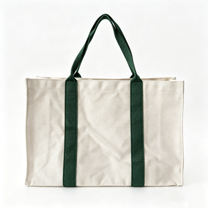 Sacs fourre-tout en toile de coton personnalisés en gros avec logos, sacs de courses réutilisables - Product Image 3