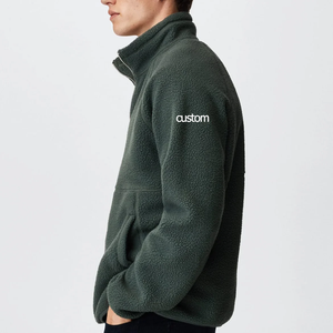 Felpa con Zip a un Quarto Personalizzata per Uomo, Pullover in Pile Polare con Logo Ricamato, Top con Mezza Cerniera per Uomo - Product Image 6