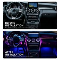 Vente en gros usine : Éclairage d'ambiance 64 couleurs pour sorties d'air avant W205, compatible Mercedes-Benz Classe C 2015-2021, diffuseur d'air LED