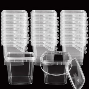 300ml/500ml/1000ml/2L/3L/4L/5L rõ ràng vuông xô với nắp thực phẩm <span class=keywords><strong>Ice</strong></span> Cream nhựa cup với xử lý tái sử dụng container lưu trữ - Product Image 1