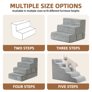Moderne faltbare Memory Foam Hunde treppe Benutzer definierte Luxus-Klapp rampen für Haustiere Katzen stufen mit wasserdichter abnehmbarer Abdeckung OEM ODM - Product Image 5