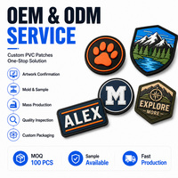 Écusson en caoutchouc imperméable personnalisé pour chapeaux, sacs, vestes – Logo 3D en relief avec fixation auto-agrippante – Badge souple – Patch PVC personnalisé en usine