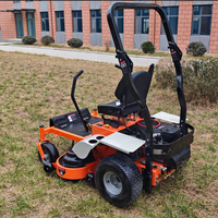 Tondeuse autoportée industrielle robuste à moteur essence 764cc, largeur de coupe 50 pouces, double transmission hydrostatique, pour usage intensif et bricolage, coupe à zéro dérive, coupe de gazon 50 pouces