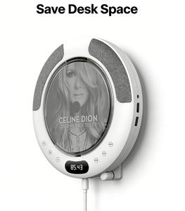 Nuevo Reproductor de CD Inalámbrico 360 °   Sistema de Audio Portátil con Pantalla Giratoria, Altavoz Integrado, Radio FM, Reproductor de MP3 USB/TF, para Hogar y Oficina - Product Image 1