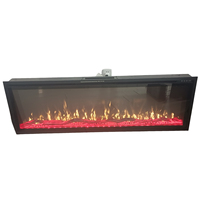 42 "50" 60 "72" 12 Couleurs Réaliste Flamme Décorative Cheminée Électrique Insert Chauffage 750w/1500w Mur Monté Bûches Télécommande