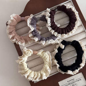 Élastique à cheveux en dentelle haute élasticité, doux et extensible, pour femmes - Product Image 2