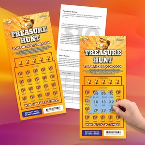 Lot de tickets de loterie à gratter personnalisés à impression numérique, vente en gros à prix abordable, pour gagner la loterie - Product Image 1