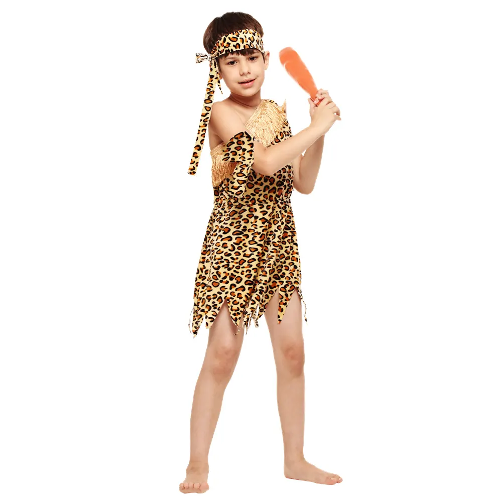 Carnaval Halloween Cosplay niño niños salvaje nativo americano niños salvaje disfraz