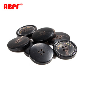 Factory Wholesale 4 Holes <strong>Flatback</strong> Imitated Horn Resin <strong>Button</strong> Custom Real Genuine Horn <strong>Buttons</strong> for Leather Jackets Riding Gear - Product Image 3