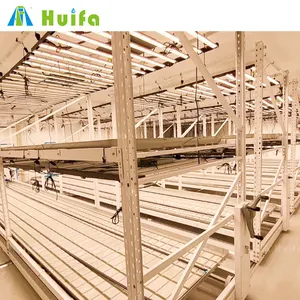 HUIFA Custom Solutions Vertical Farming Mobile Storage System Grow Rack Rolling Bench