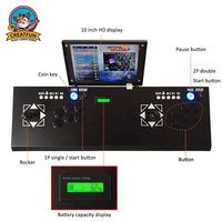 Мини ручной ТВ аркадная игра 2 игроков джойстик игровой коробка 3D 10 дюймов видео игровая приставка