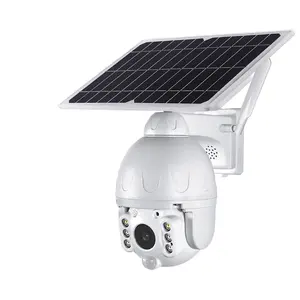 4MP 태양 속도 돔 패널 IP 보안 카메라 팬/틸트/4G PIR 태양 전원 실내 야외 스마트 홈 카메라