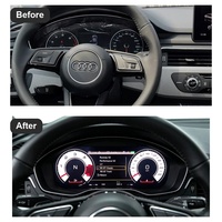 Écran LCD numérique HD de 12,3 pouces, compteur de vitesse, tableau de bord, Carplayandroid Auto pour Audi A4L B9 Q5L 2017-2024