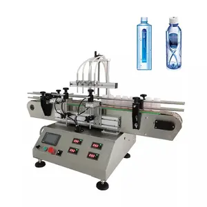 Machine de remplissage automatique de liquide de bureau à quatre têtes Machines de remplissage de pompe magnétique d'huile essentielle d'eau