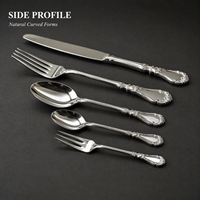 Ensemble de couverts de luxe en acier inoxydable 304 poli miroir, vaisselle de qualité alimentaire pour restaurant, hôtel, mariage, cadeau