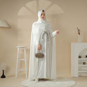 नए डिजाइन हॉट सेलिंग मामूली फैशन पहने हुए ठोस रंग की डुबाई सीन्स कैपे अबा इस्लामिक जातीय कपड़े - Product Image 4