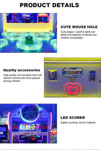 Máquina de Juego Whack-a-Mole Doble Deluxe Personalizable, Operada con Monedas, para Interiores, Ideal para Parques Infantiles y de Diversiones, <span class=keywords><strong>JAMA</strong></span> - Product Image 4