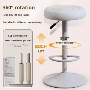 <span class=keywords><strong>Tabouret</strong></span> de bar <span class=keywords><strong>haut</strong></span> de gamme avec cadre métallique, chaise de comptoir de bar, caissier, hauteur réglable, pivotant, confortable pour une longue assise, îlot - Product Image 1
