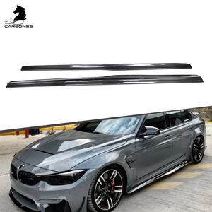Kit de carrosserie de pièces automobiles Type PSM Jupe latérale en fibre de carbone pour Bmw M3 F80 - Product Image 1