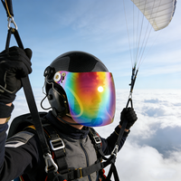 Casque en fibre de carbone pour l'aviation avec fonctionnalités de télécommunication Microphone pour parapente paramoteur parachutisme