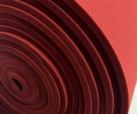 Rouleau de mousse de silicone à cellules ouvertes SHR-16-5, densité 160 kg/m³, épaisseur 5 mm, rouleau d'éponge de silicone rouge pour table de presse à chaud