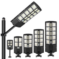 Lampadaire solaire en plastique ABS avec une induction radar mono IP65 LED 1000W, télécommande, utilisation extérieure sur route