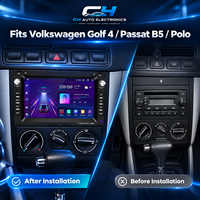 Autoradio Android 12 7 pouces, navigation GPS, Android Auto, système multimédia stéréo compatible avec VW Golf 4 Passat POLO T5