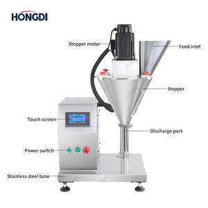 Máquina de Llenado de Polvo Eléctrica de Acero Inoxidable SS304, Llenadora de Mesa Semiautomática con Dosificador de Tornillo para Botellas, Latas, Alimentos y Especias - Product Image 3