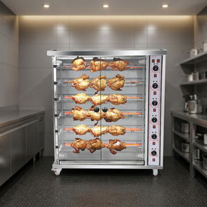 Nouvelle machine à rôtir le poulet au gaz commerciale, alimentée par moteur, équipement de cuisson avec garantie d'un an - Product Image 3