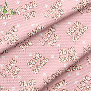 Tissu tricoté de polyester de tissu de balle imprimé par MAMAN CHER rose pour le vêtement - Product Image 1