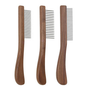 หวีไม้สำหรับสัตว์เลี้ยง ช่วยกำจัดขนหลุดร่วง สำหรับแมวและสุนัข ทำความสะอาดขนได้อย่างดี หวีไม้เนื้อแข็งสำหรับกำจัดเห็บหมัด - Product Image 6