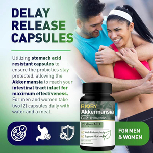 Capsules Probiotiques Bioby Akkermansia Marque Blanche OEM 2 Milliards AFU Prébiotique <span class=keywords><strong>Inuline</strong></span> GLP-1 <span class=keywords><strong>Santé</strong></span> Intestinale Soutien Immunitaire 60 Comprimés - Product Image 5
