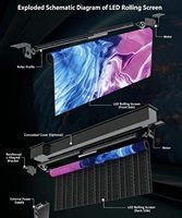 Écran LED Rideau Transparent Ultra-Fin P2.604 Haute Définition Taux de Rafraîchissement 3840Hz Affichage d'Animation et de Texte en Intérieur Garantie 1 An