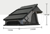 Tente de toit rigide en aluminium de haute qualité - Série PeakRoof LT - Quatre saisons - Capacité 2 personnes - Ouverture automatique rapide