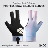 Gants de billard à trois doigts exposés, haute élasticité, respirants, légers, anti-transpiration, pour snooker, tennis de table, design antidérapant, sport