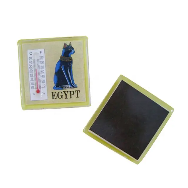 Promotional Custom Logo Printing Insert Card Thermometer Acrylic Fridge Magnet
