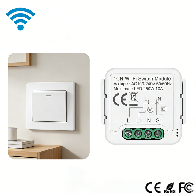 YDD Tuya Alexa Google Home Global Sourcing Trade for WiFi 2 Channel Dimmer Relay 10A Commercial Lighting Smart Control Module