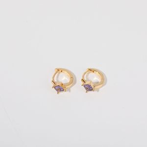 Mười Hai Ngày Sinh Birthstone Hình Học Hình thoi Bông Tai Cho Phụ Nữ Cao cấp Thiết Kế Đa Năng Phụ Kiện Sang Trọng Phong Cách Thời Trang - Product Image 6