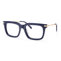 Montura Óptica Retro de Alta Calidad, Cuadrada, Hecha a Mano en Italia, Gafas Gruesas para Hombre y Mujer, Logotipo Personalizado, Gafas de Acetato