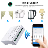 Interrupteur sans fil Tuya Smart Life 4 canaux, émetteur et récepteur RF, contrôle via l'application Smart Life Wifi, commande vocale TUYA Smart avec Alexa