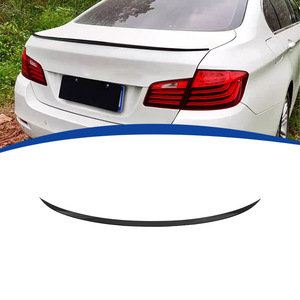 Bmw Rear Spoiler F10 Glossy <b>Black</b> Carbon Texture Abs Material Trunk <b>Wing</b> For 2013-2016 5 Series - Product Image 1